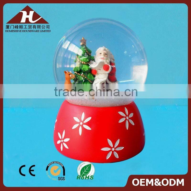 santa clause musical waterglobe