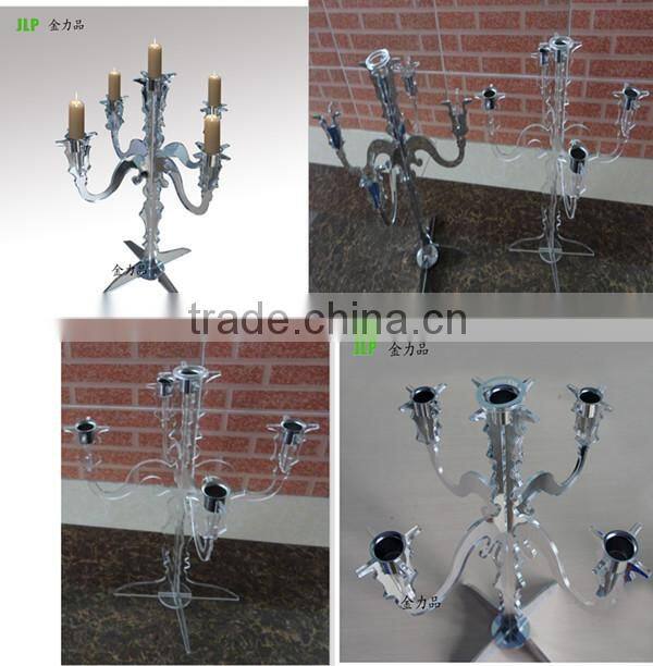 Manufacturing customized mirrored acrylic candelabra for christmas day