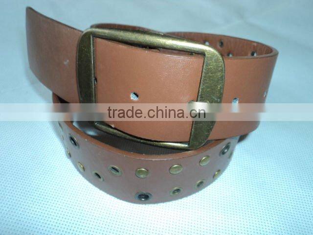 Fashion basic men PU leather belt wide classic belt rivets PU belt leather belt