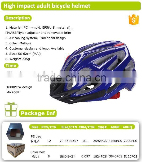 In mold PC shell with visor racing bike helmet