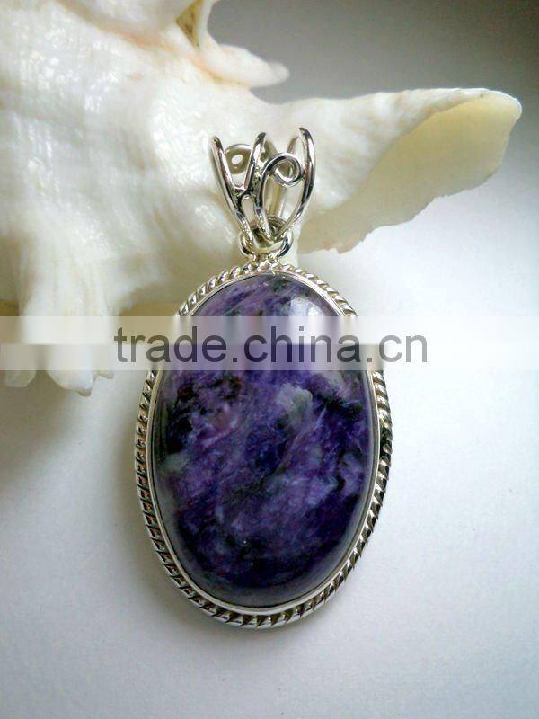 Rose Quartz Oval Cabochon Pendant, 925 Solid Silver Pendant, Designer Silver Pendant