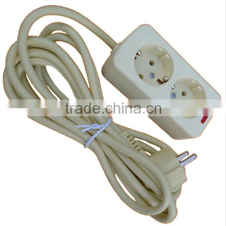 Hot sell New Portable din sockets approval 4 Way Euro 15A circular schuko plug socket with switch CE RoHS GE