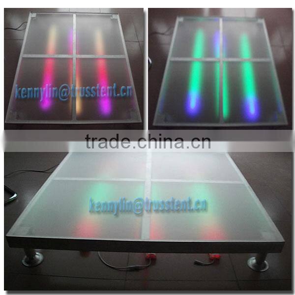Indoor tempered acrylic glass stage wedding decoration ideas