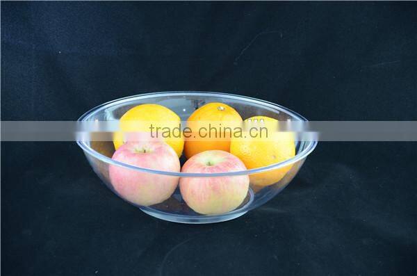 11" 2QT plastic round fruit bowl