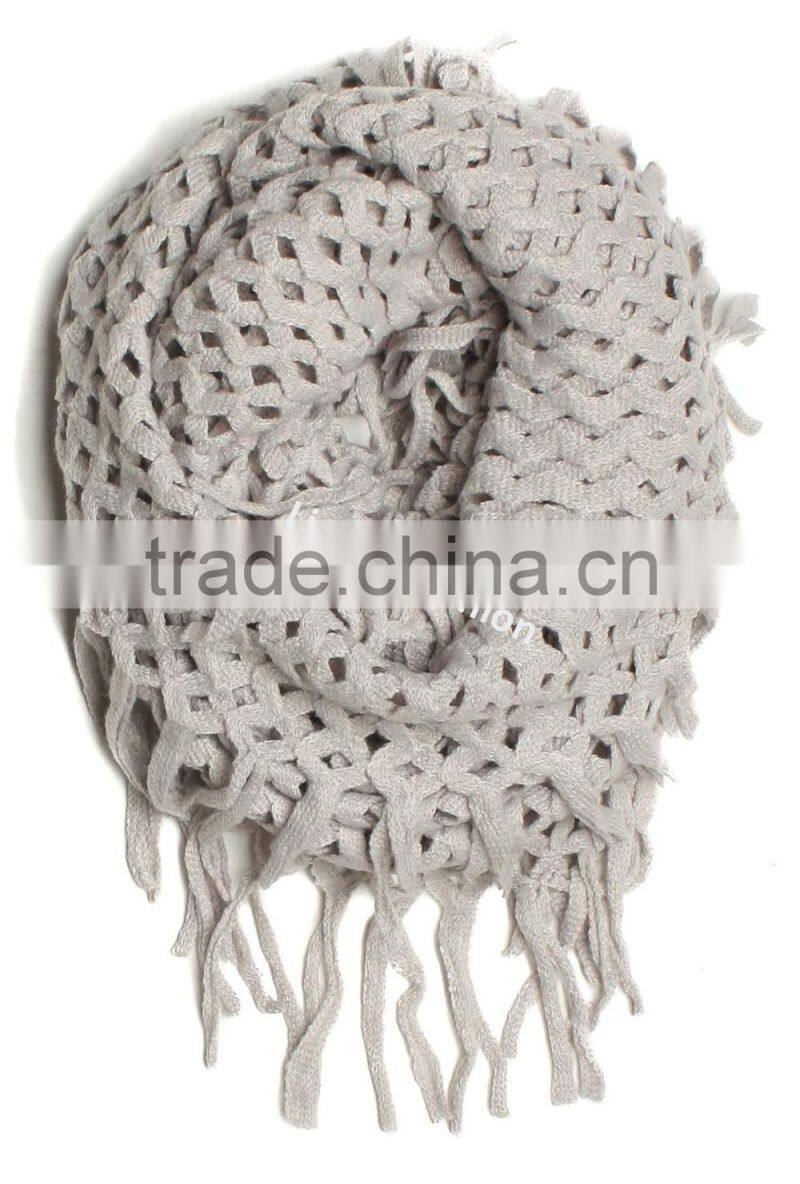 Women's Pashmina Blend Chunky Ribbed Knit Winter Infinity Circle Scarf Cowl knited scarf