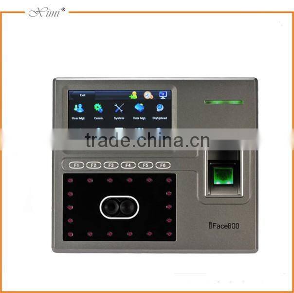 iFace800 Face and fingerprint time attendance machine with 1200 templates of record and 2000 templates of fingerprint