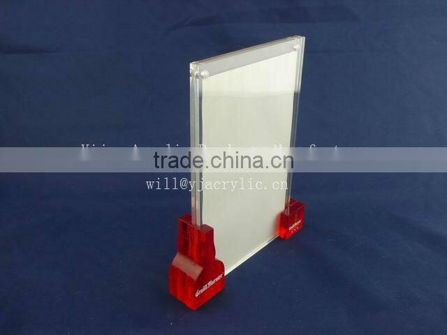 acrylic tabletop menu display stand