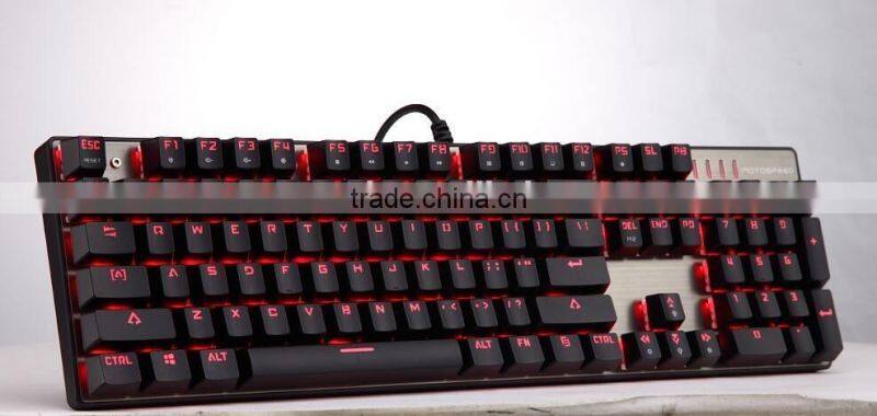 High quality suspension type RGB mechanical keyboard with aluminium alloy cover