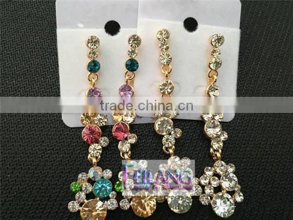 Wholesales Retro Diamond Earring Long Earrings Drop Earrings