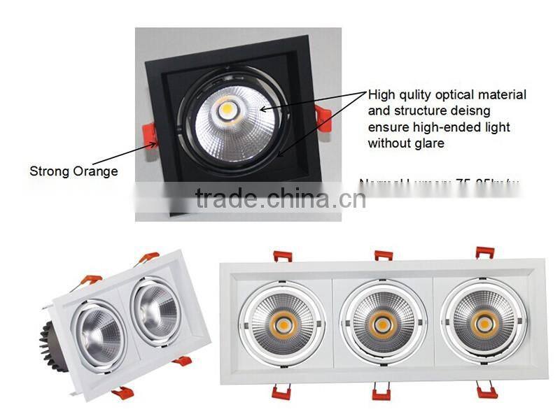 Best quality grille downlight high lumen downlight 30W COB LED downlight