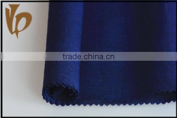 High quality navy pure linen cloth fabric textile from taizhou factory