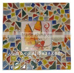 Glass Light Pink 10mm Craft Mini Tile Supply