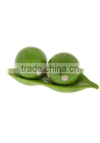 ceramic peas pass the salt and pepper shaker