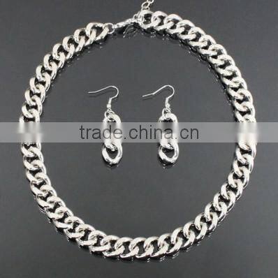 Simple Metal Chain Fashion Necklace Set