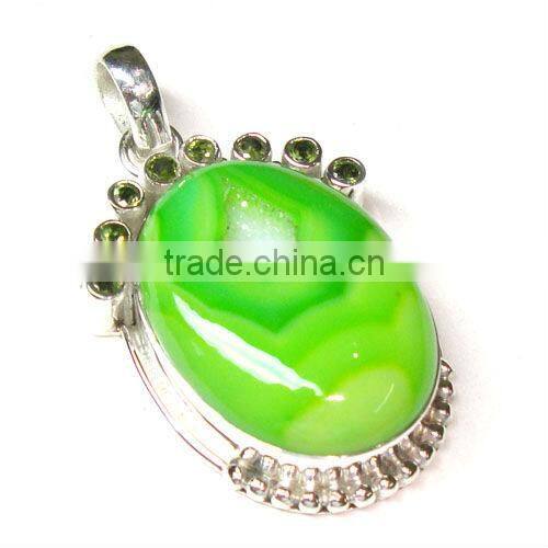 925 semi precious turquoise gemstone jewelry fashion pendant
