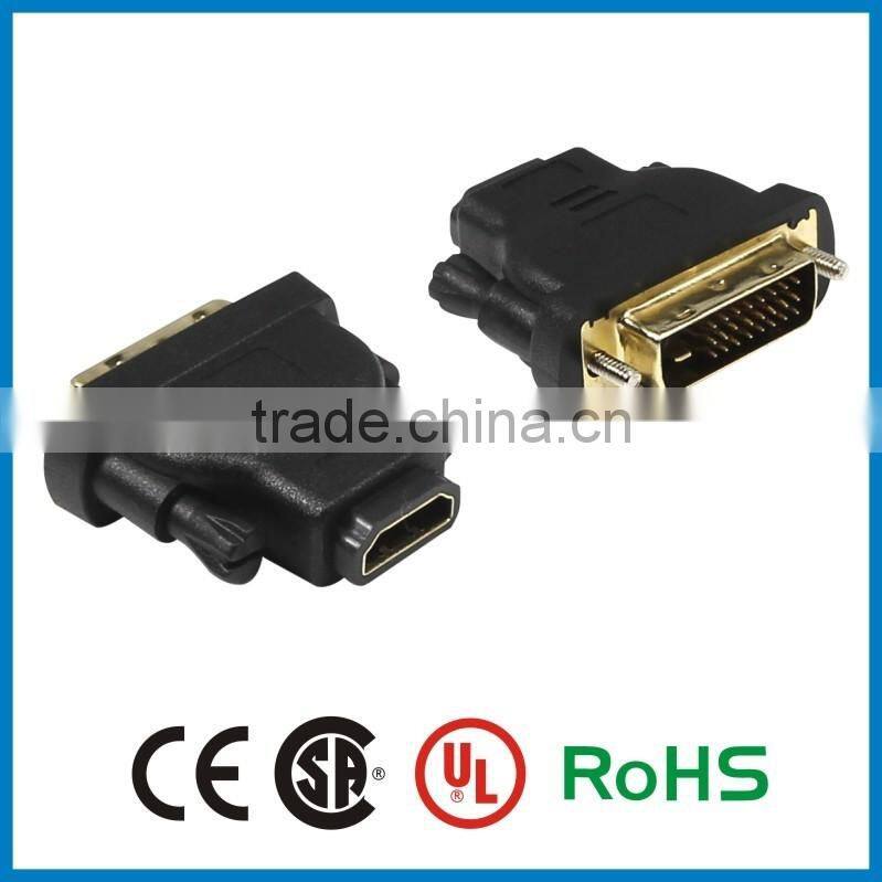 360 Angle HDMI 19Pin Female to DVI 24+1 Pin Male adapter