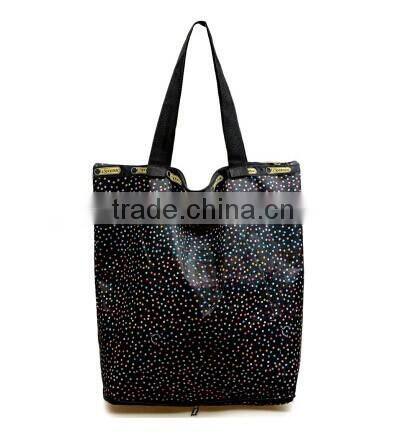 Foldable nylon shopping bag