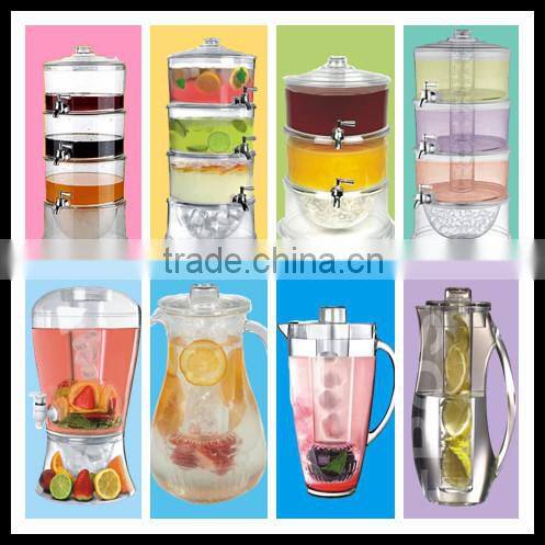 BPA Free Certification and Plastic Material fruit infuser pitcher