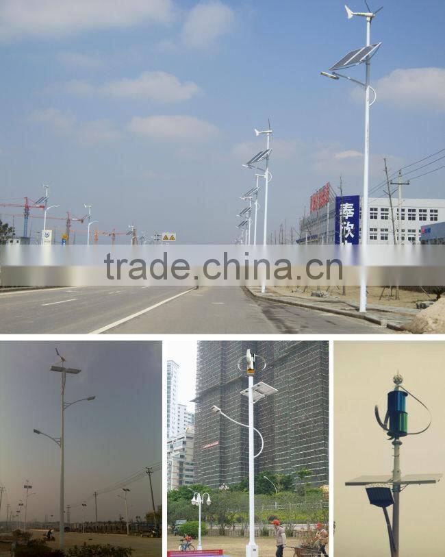 12V/24V Intelligent solar street light with pole
