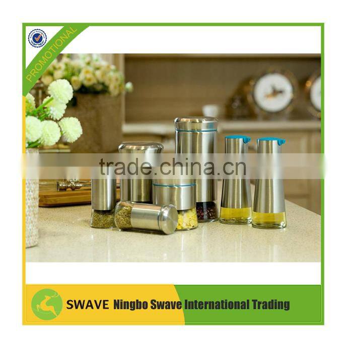 Kitchen helper 2 pcs/set storage seasoning pot,stainless steel kitchen utensils