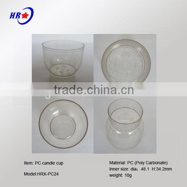 HRX-PC24 TRANSPARENT ROUND PC CUP OF TEALIAGHT CANDLE