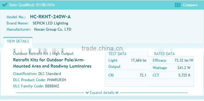 NEW Retrofits!!! 240w high bay/gas station/canopy/warehouse/shoebox lighting led retrofit kit