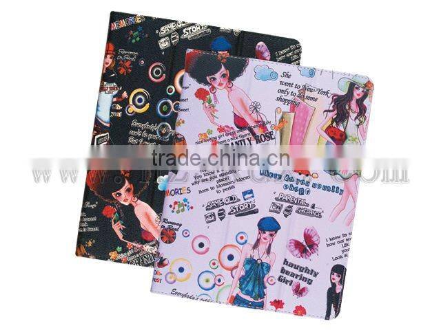 clearance sale SiKai girls cartoon PU leather case for the new ipad 3 2