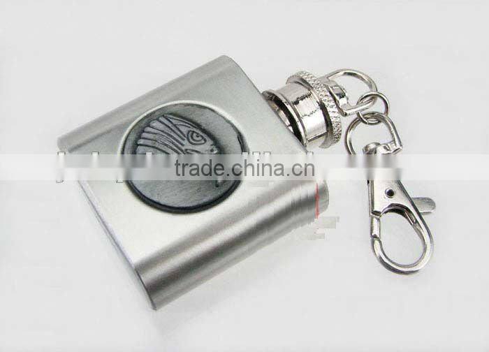 High Quality!!shaped stainless steel mini 1oz hip flask