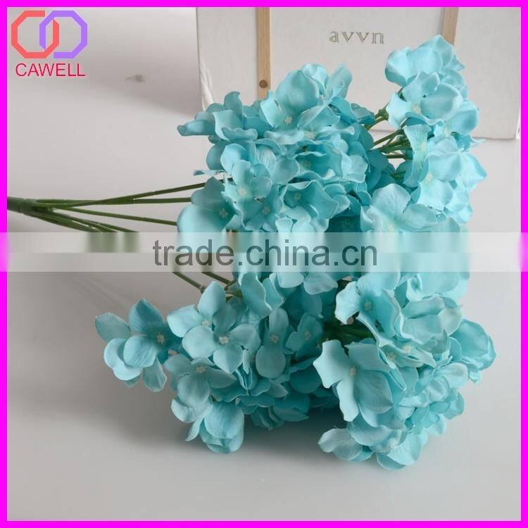 5 heads blue and white hydrangea bouquet cheap artificial hydrangea flower