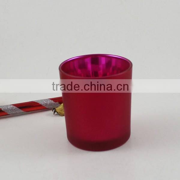 Hot sale Red glass candle cup