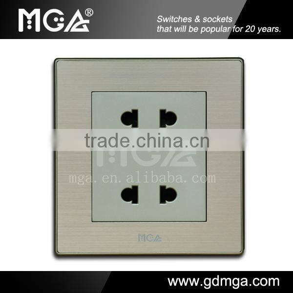 10A Electric Switch and Socket w Metal Panel
