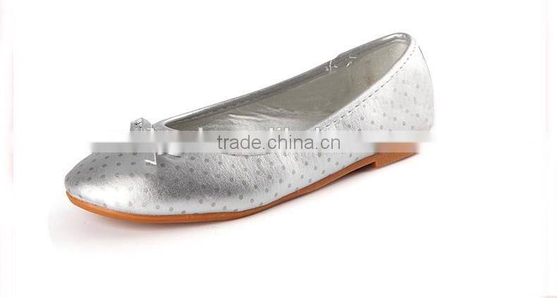 2 colorways dots printed TPR sole fancy sweet cheap ballerina shoe girls belly pump shoes ballet flats shoes kids 2016