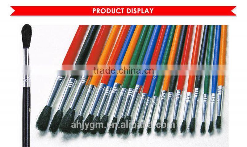 White Box/Opp bag/Blister card Packing Wooden Handle Wool Hair Artist Brush/wooden artist brush/artist paint brush