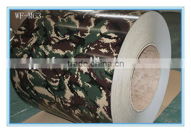 prepainted camouflage color ppgi steel coil for army wall panel