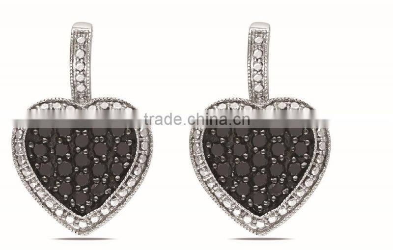 silver and brass pendant unisex silver black cz pendants for men and women