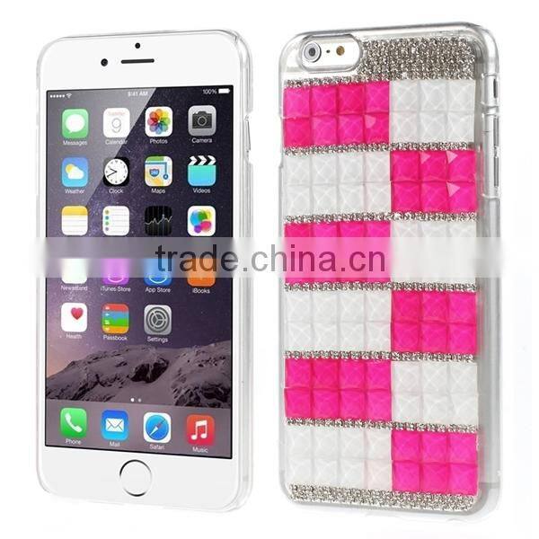 case for iphone 6 plus, rhinestone+pc case for iphone 6 plus, for iphone 6 plus pc case