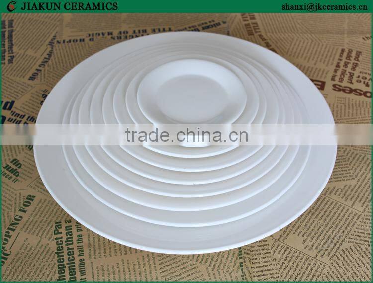 Wholesale Promotional Custom Bone China White Plain Ceramic Dinner Plate