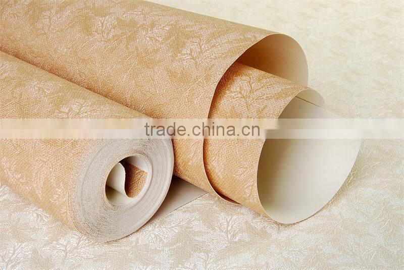 2015 new designer flower project vinyl wallpaper