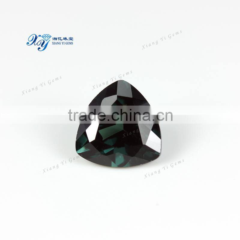 Beautiful Loose Green Spinel Stone 8x8mm Trillion Cut 152# Green Synthetic Spinel