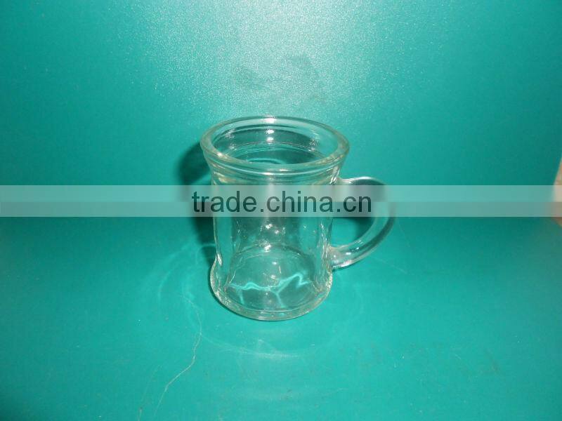 clear glass honey jar with handle