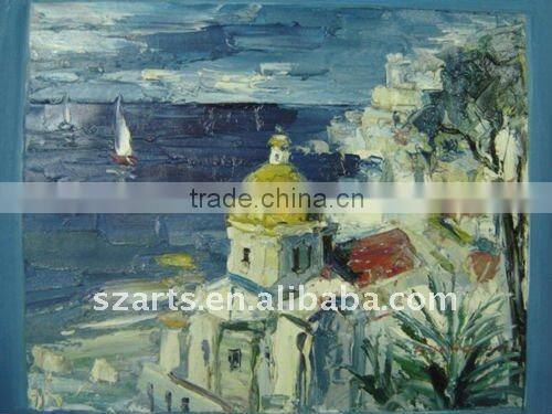 Framed huge modern canvas art