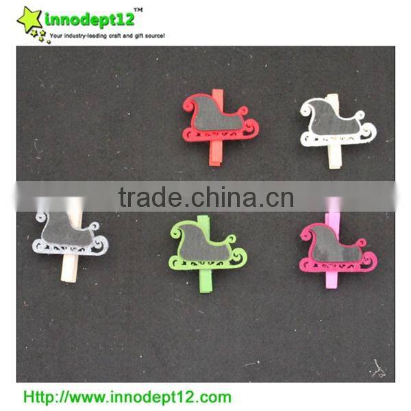 Piano shape wooden memo clip, decoration paper clip