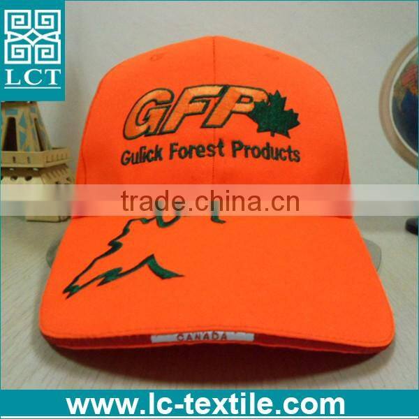 LCTN1877 orange Low Profile Racing Stripe Cotton Twill baseball cap with hair