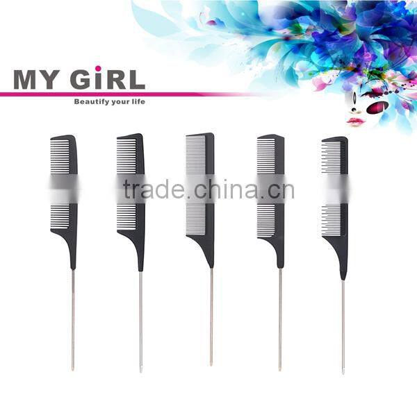 MY GIRL 2016 new arrival cheap durable professional salon comb rat tail antistatic carbon fiber comb set