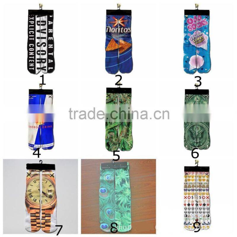 Wholesale socks 3d digital stereo printing thickening terry socks basketball teen tube socks young boy tube socks