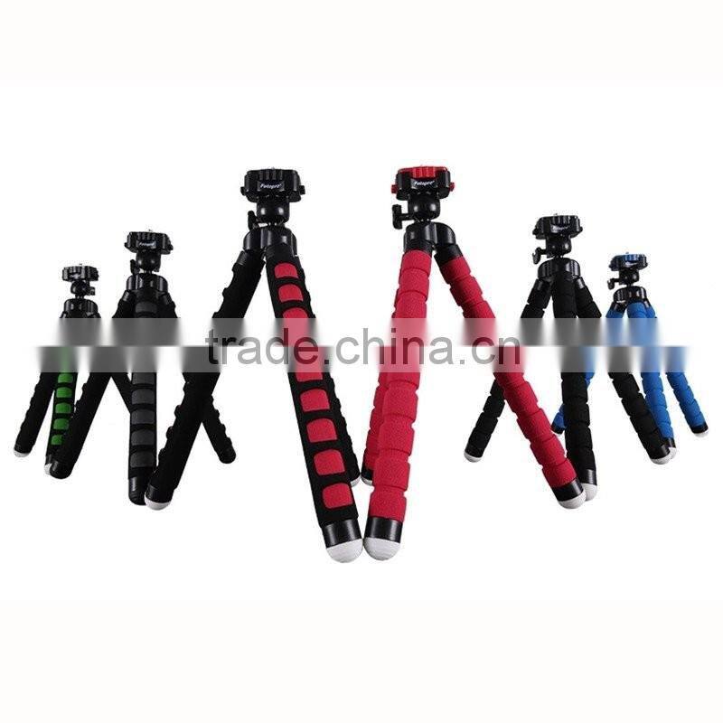 Fotopro industrial 360 degree travel pocket for camera & phone aluminum and foam material table octopus flexible mini tripod