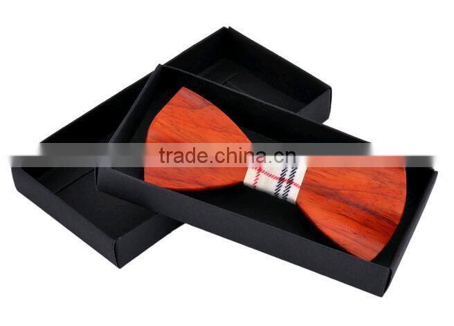 men Bamboo bow tie wholesale matts triangle plaid shape gentleman bow tie