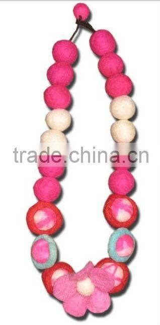 Felt Ball Necklace