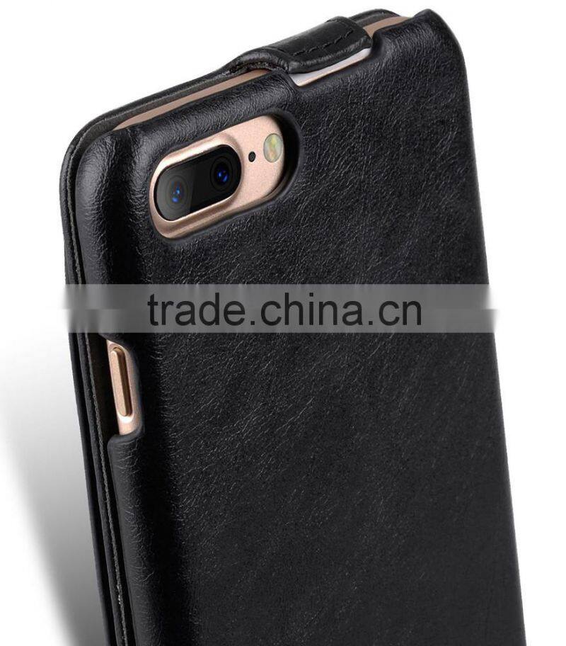 Newly Flip Cover card phone case Black PU Leather Case for Apple iPhone 7 Plus(5.5")