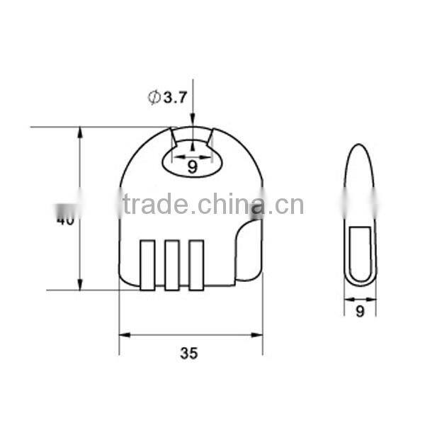 High Quality Tri-Circle Combination Padlock TC-C04